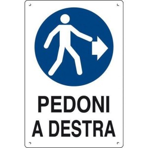 CARTELLO SEGNALETICO PEDONI...