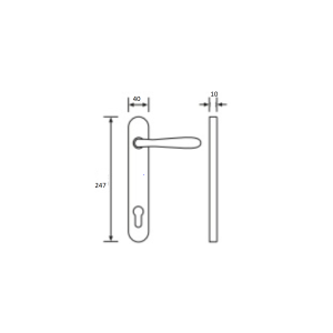 DOPPIA MANIGLIA AMALFI CON PLACCA YALE OTTONATA
