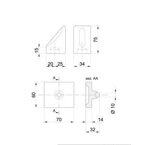 Cardine Inferiore Con Sfera
