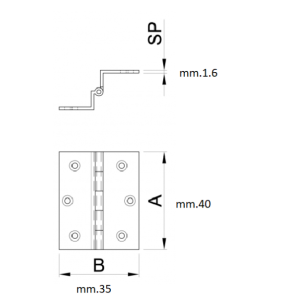 Cerniera Ottone Collo Intero 40X35
