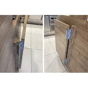 COPPIA CERNIERE ALI PIANE DOPPIA AZIONE NERA