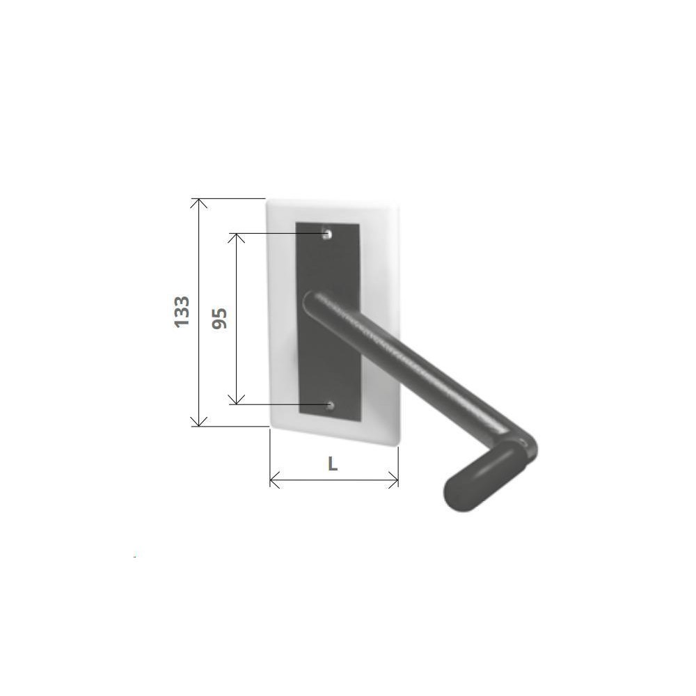 Kit Manovella+Placca Bianca Per Arganello Bonfanti