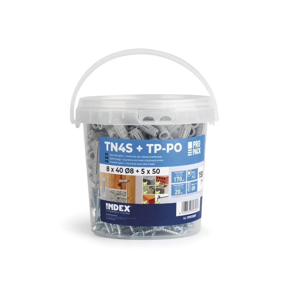 SECCHIELLO TASSELLI+VITI 8X40 VITE 5X50 PZ.150