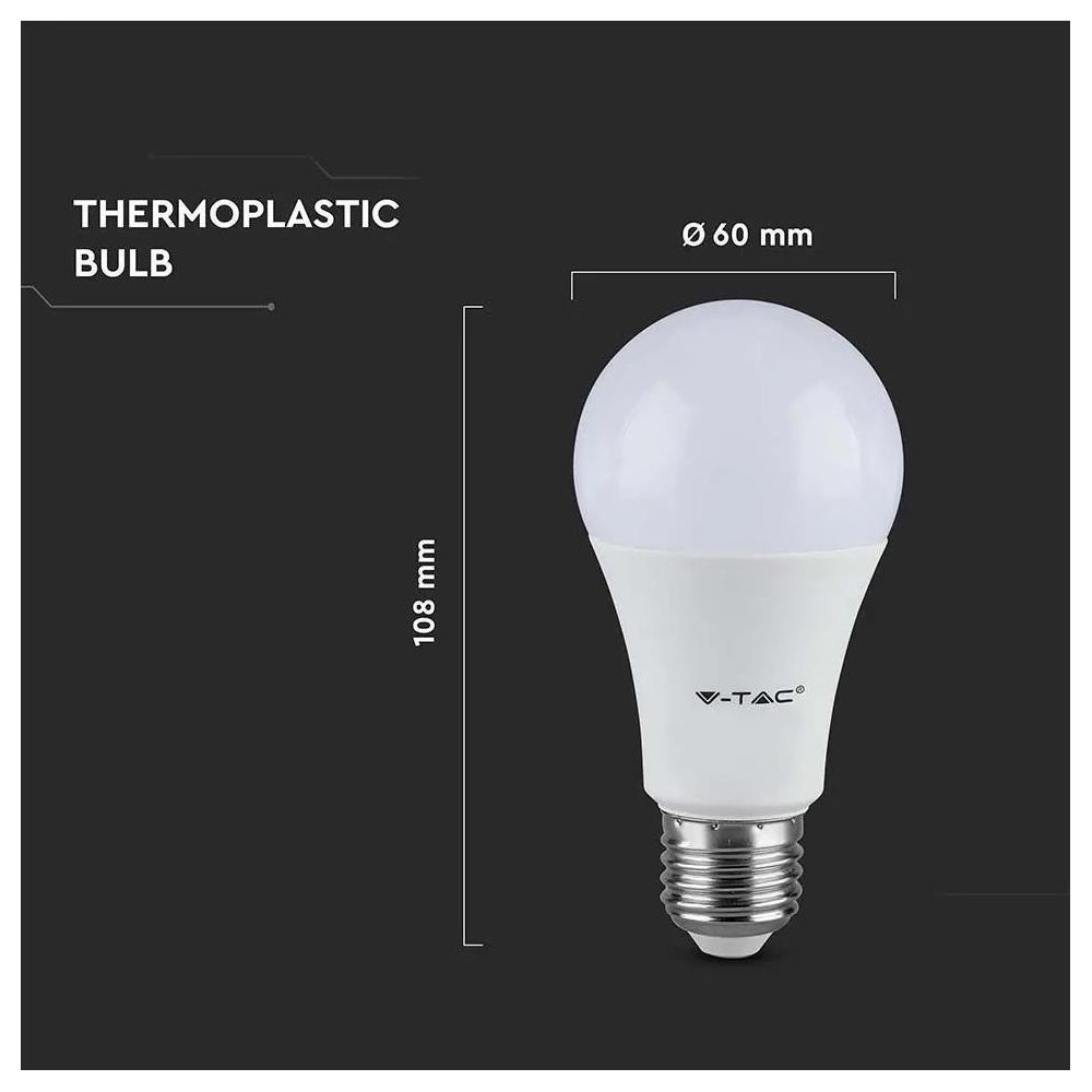 Lampadina Goccia Led E27 8.5W 6500°K
