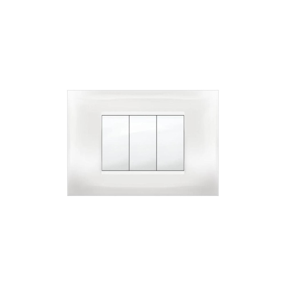PLACCA BIANCA 3 MODULI MIVIDA COMP.PLANA