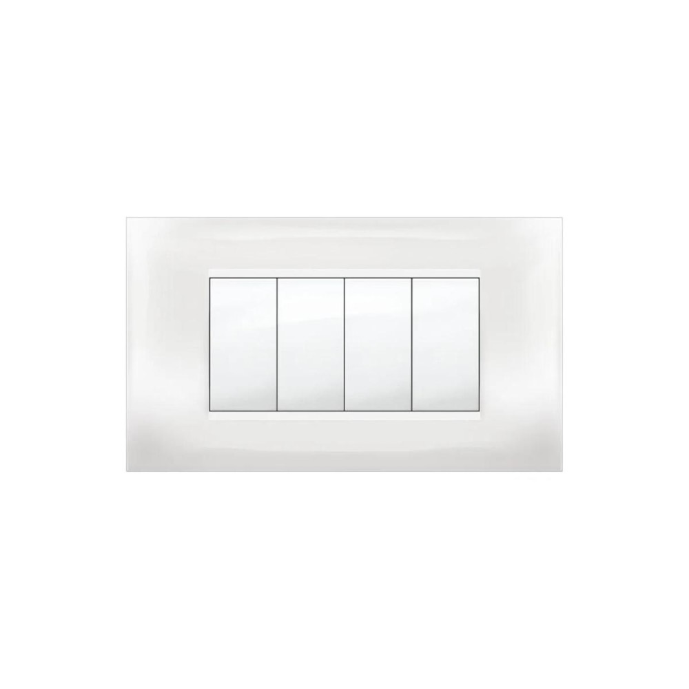 PLACCA BIANCA 4 MODULI MIVIDA COMP.PLANA