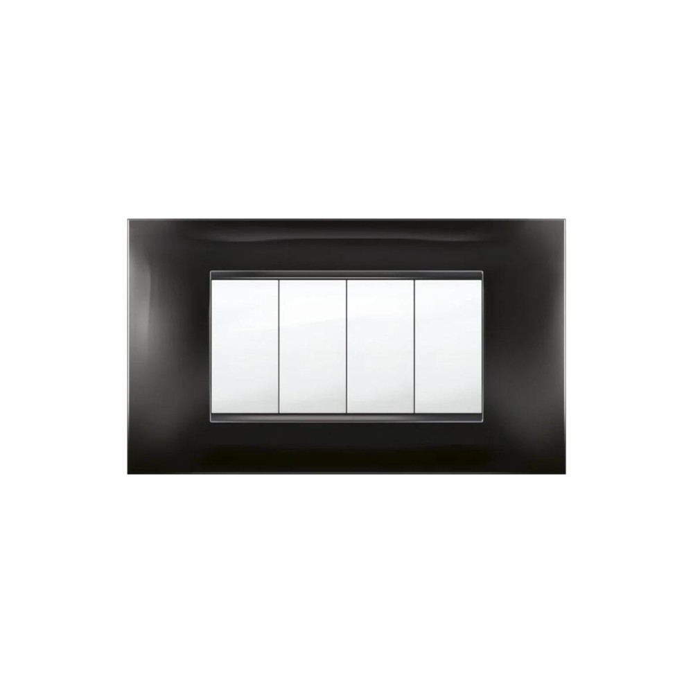 PLACCA NERA 4 MODULI MIVIDA COMP.PLANA