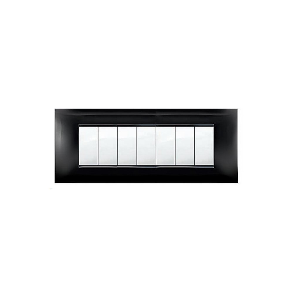 PLACCA NERA 7 MODULI MIVIDA COMP.PLANA