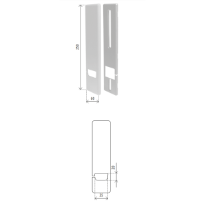 Placca Per Avvolgitori In Pvc Universale Argento