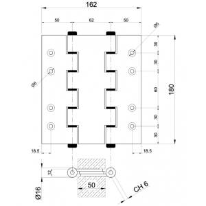 Coppia Cerniere Doppia Azione Argento R40