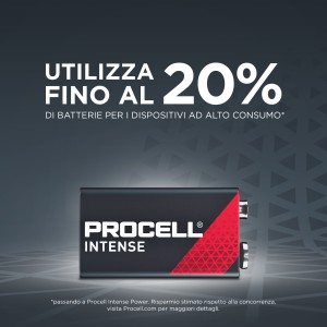Batteria 9V Procell Intense