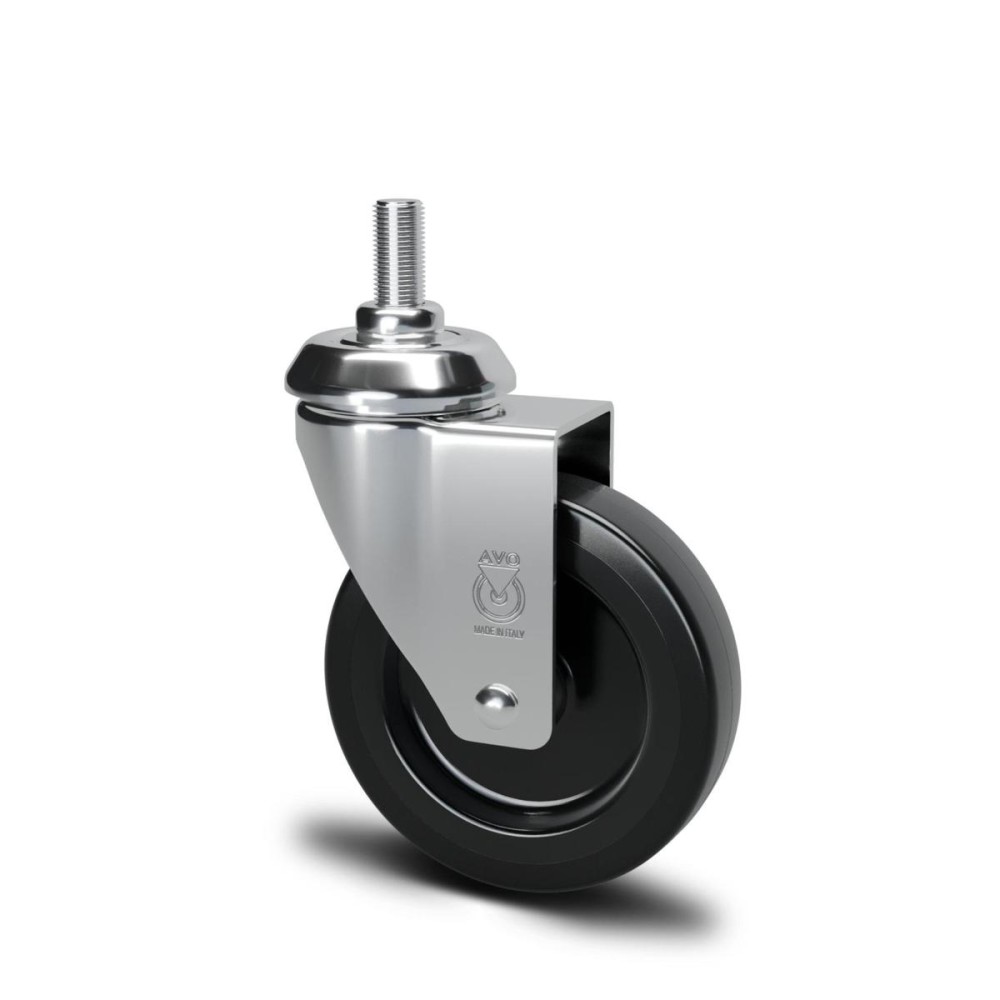 Ruota Gomma Con Vite M8 Girevole Da 40