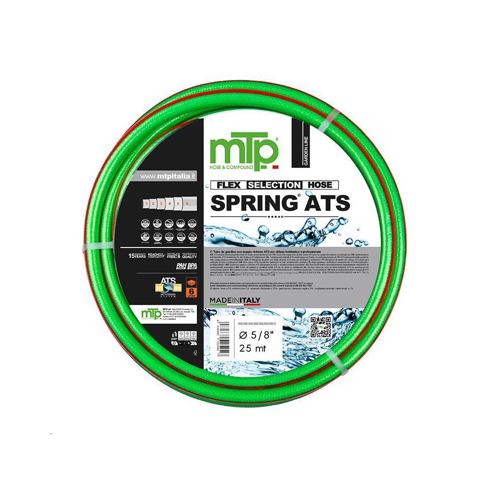 TUBO 6 STRATI SPRING VERDE 5/8 ML.15