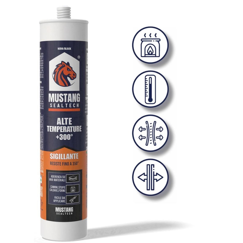 SILICONE ALTA TEMPERATURA + 300° ROSSO 300ML