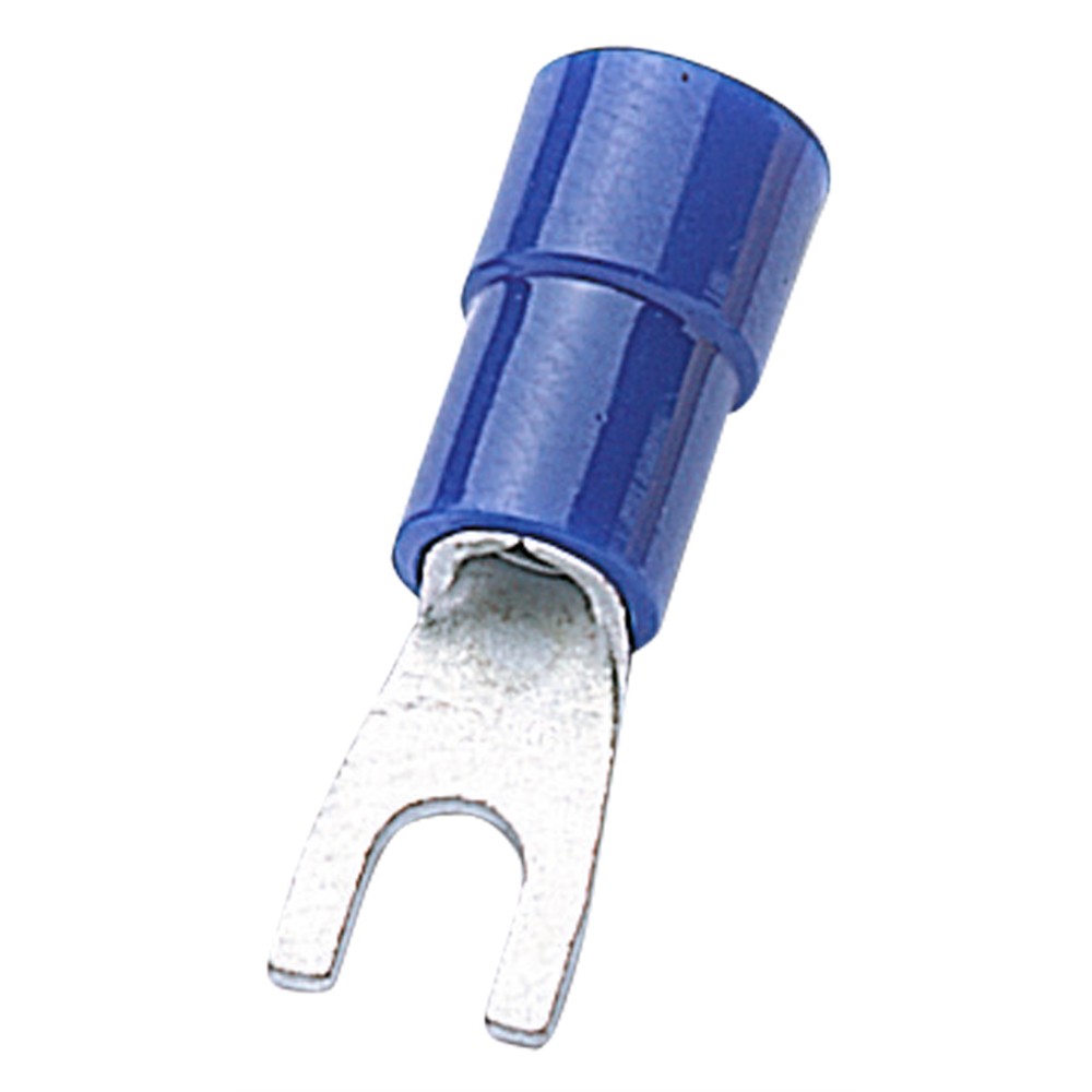 CAPICORDA A FORCHETTA DA mm.6 BLU 1.5 A 2.5 mm²