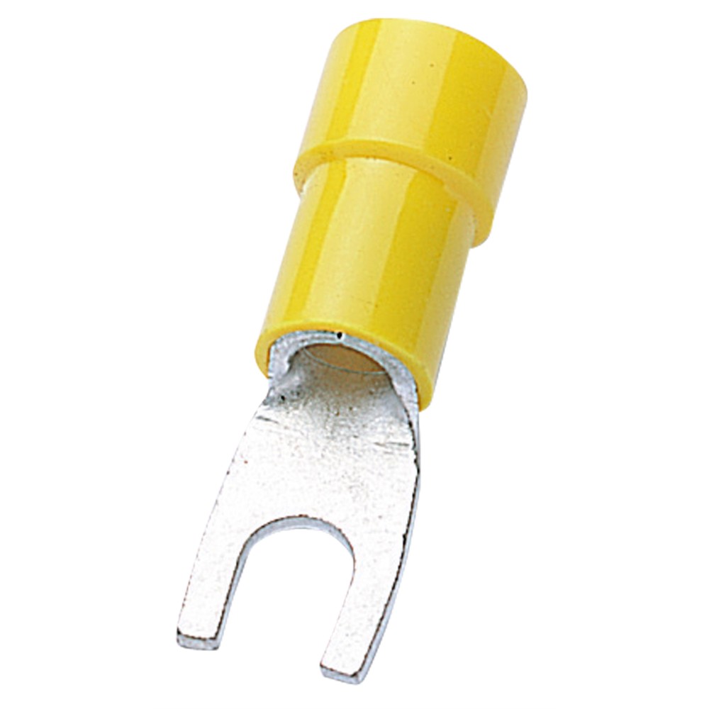 CAPICORDA A FORCHETTA DA mm.8 GIALLO 4 a 6 mm²