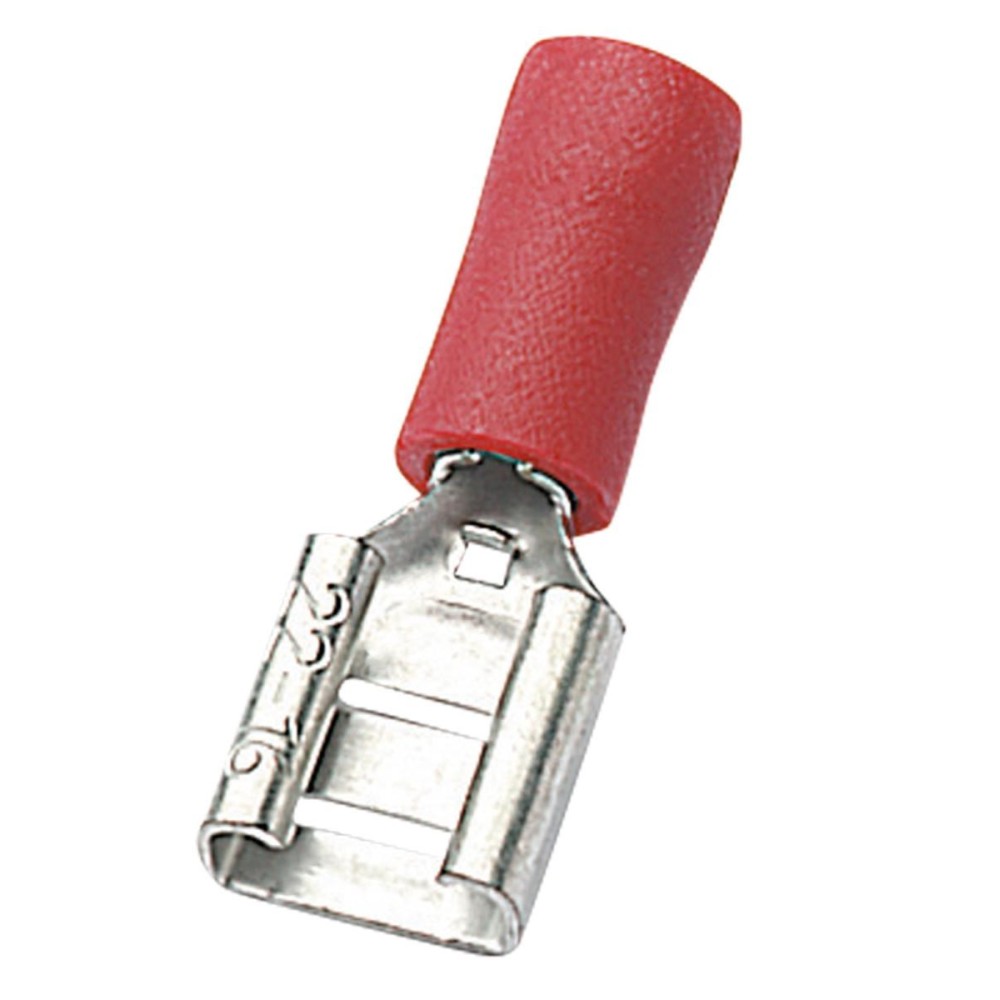 FASTON FEMMINA mm.5 TERM.ISOLATO ROSSO DA 0.25 A 1.5 mm²