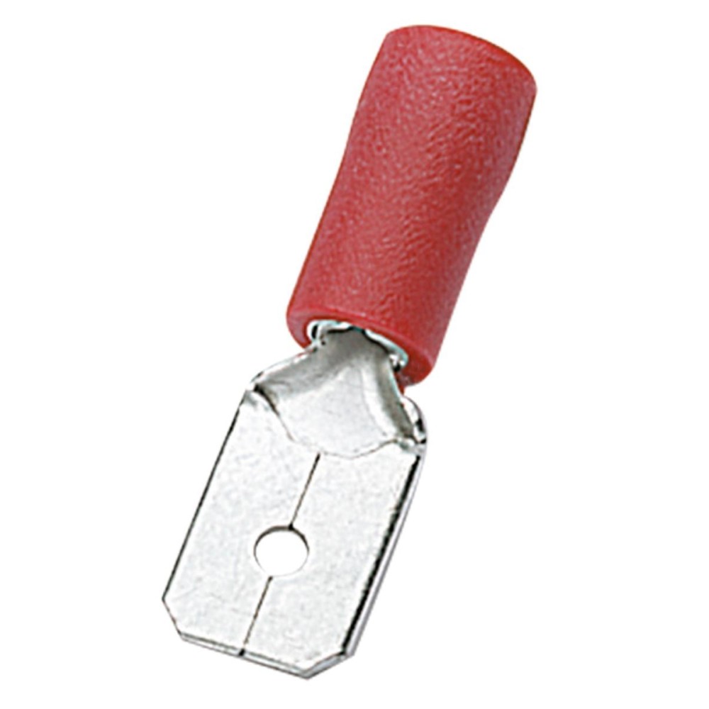 FASTON MASCHIO ROSSO mm.6.3 DA 1.5 A 2.5 mm²