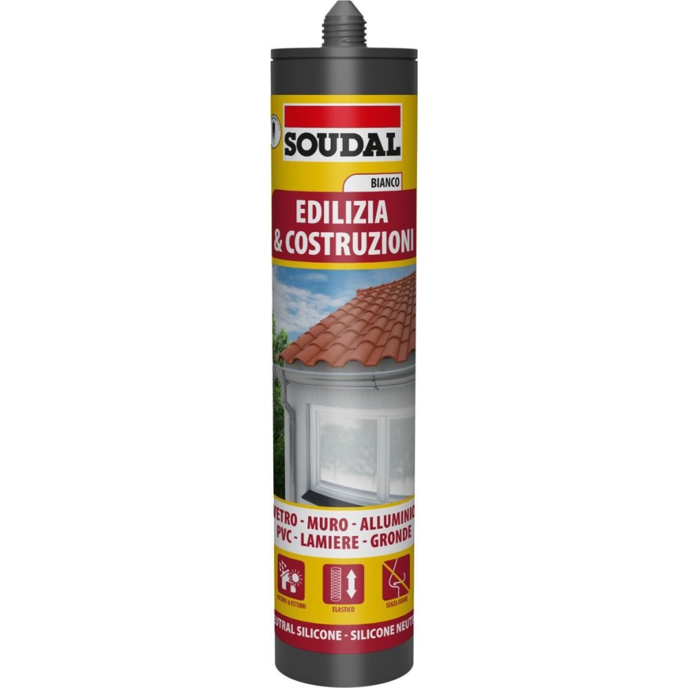 SILICONE NEUTRO BIANCO SOUDAL 300 ML.