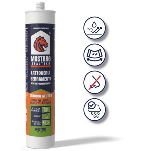SILICONE NEUTRO BIANCO MUSTANG 300 ML