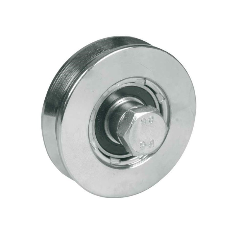 ruota senza piastra 1 cuscinetto gola v mm.80