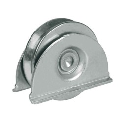ruota supporto laterale 2 cuscinetti gola v mm.100