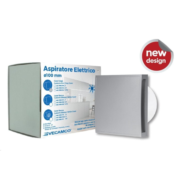 aspiratore standard decor.silver ø100mm