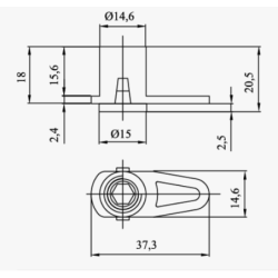 registro telaio vite lunga 15.6 mm.