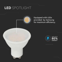 faretto a led samsung 4.5w gu10 6000°k 110°