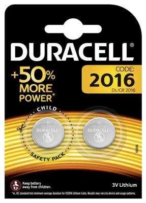 BATTERIA PIATTA DURACELL 2016 BLISTER 2 PZ.