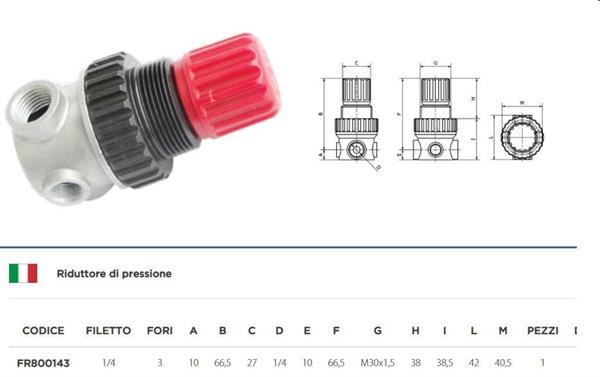 RIDUTTORE DI PRES.COMPRESSIONE 2VIE DA 1/4 1 VIA DA 1/8