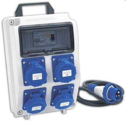 QUADRO DA CANTIERE 4 PRESE 16A+T220V