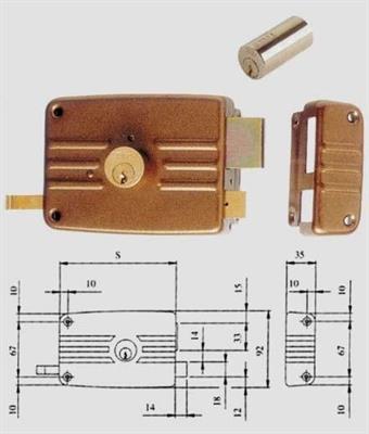 SERRATURA PORTA FERRO E 70 SX
