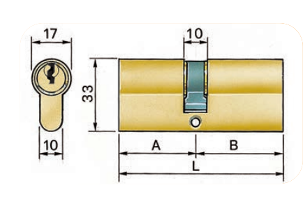 CILINDRO 30-50 OTTONE MM.80
