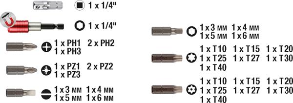 KIT INSERTI 32 PZ.