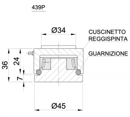 CARDINE A CUSCINETTO INFERIORE DA 45