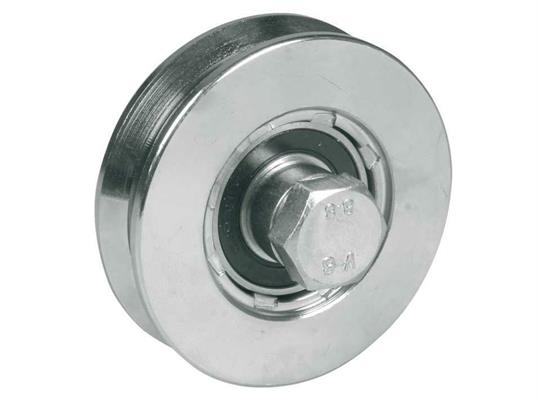 RUOTA SENZA PIASTRA 1 CUSCINETTO GOLA V mm.100