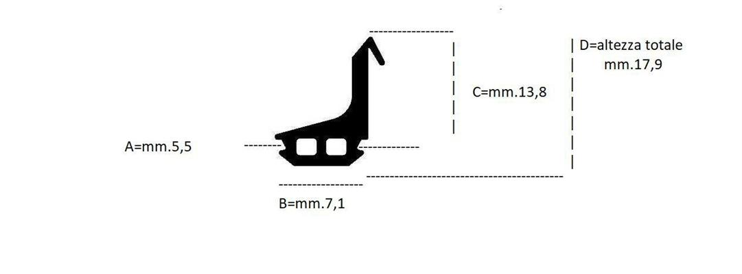 GUARNIZIONE PINNA CENTRALE R40 EPDM 250