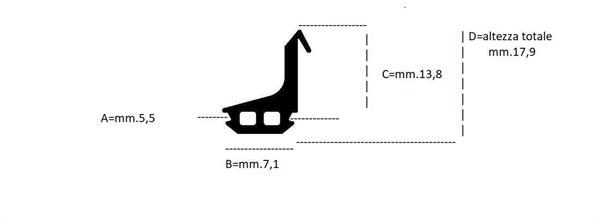GUARNIZIONE PINNA CENTRALE R40 EPDM 250