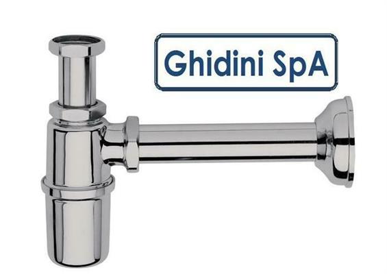 SIFONE A BOTTIGLIA OTTONE CROMATO 1' GHIDINI
