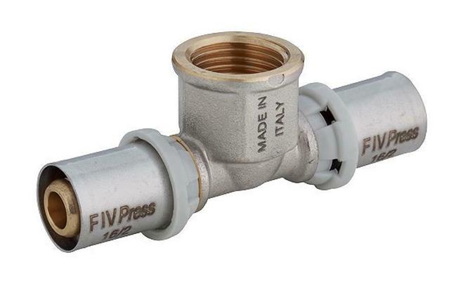 RACCORDO A T A PRESSARE FEMMINA 20X1/2X20