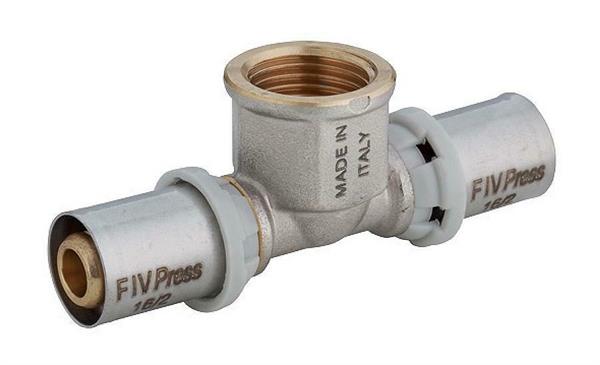 RACCORDO A T A PRESSARE FEMMINA 20X1/2X20