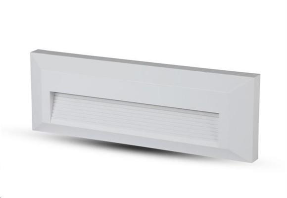 SEGNAPASSO RETTANGOLARE BIANCO A LED 3W IP65 4000°K