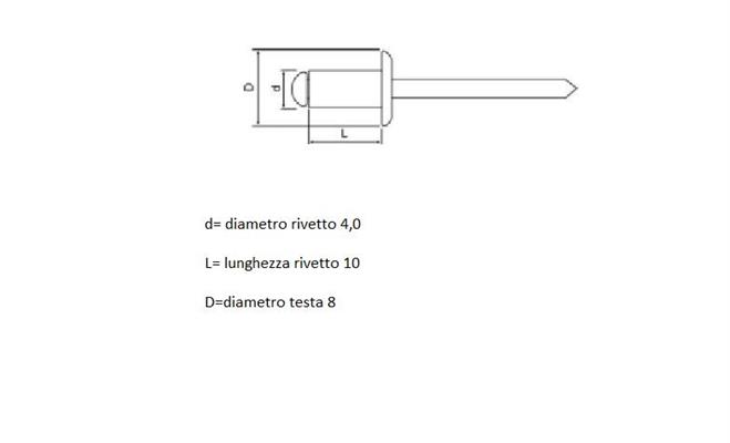 RIVETTI ALLUMINIO 4X10 TESTA DI MORO 100PZ