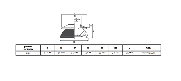 GUARNIZIONE EPDM RONDELLA INOX D.25