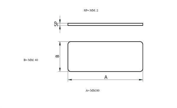 PIASTRA PIANA 80X40