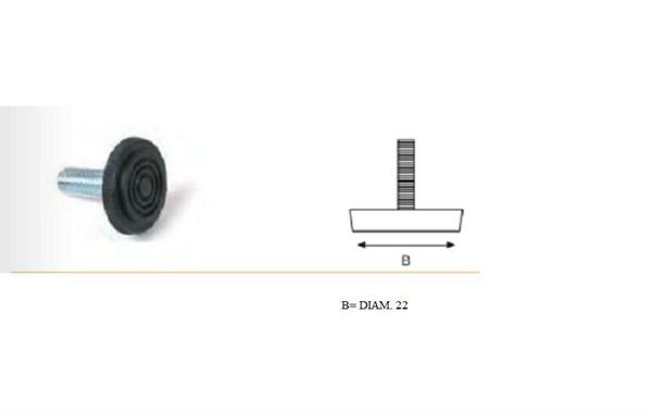 PIEDINO REGOLABILE M.8X22
