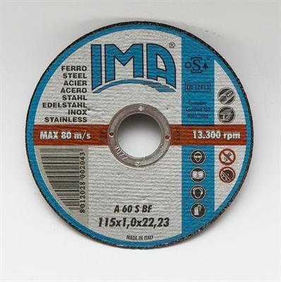 DISCO 115X1X22 INOX FER IMA