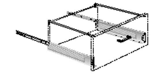 GUIDA PER CASSETTO MARRONE CM.60