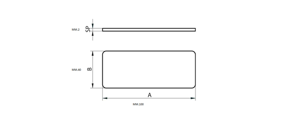 PIASTRA PIANA 100X40